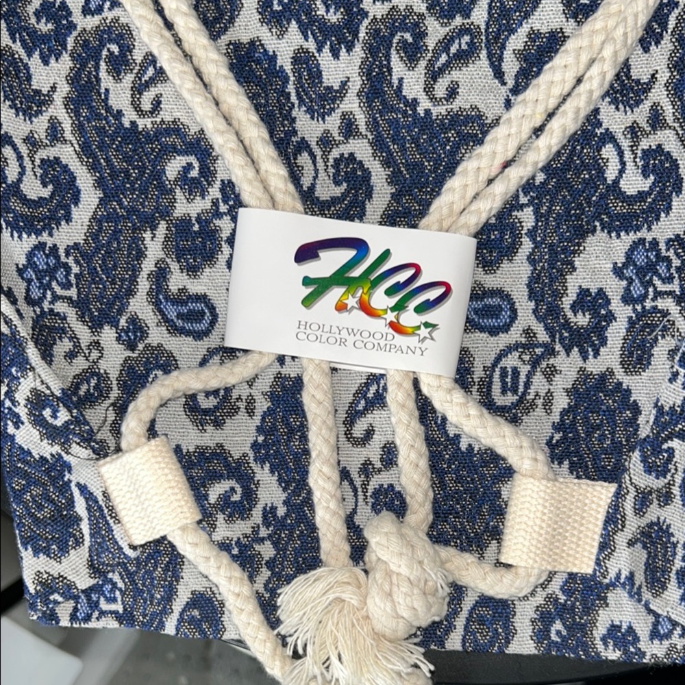 Nautical Blue And White Patterned Backpack - image 3